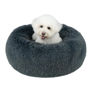 Luxuriously Soft Round Dog Bed with Reversible Pillow - Washable