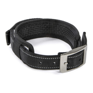 Dog Collar with Quick Grab Handle - Black, Medium