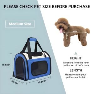 Collapsible Soft-Sided Pet Carrier for Cats and Dogs - Airline Approved