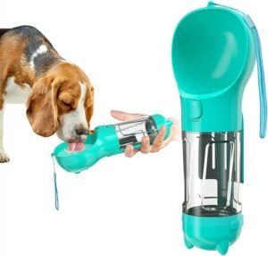 Portable Pet Water Dispenser with Poop Shovel and Waste Bag