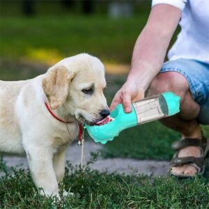 Portable Pet Water Dispenser with Poop Shovel and Waste Bag